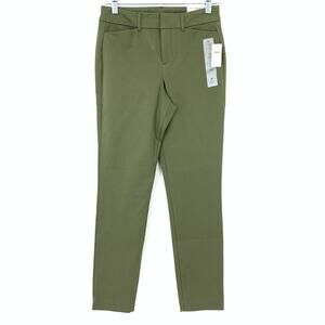 Old Navy Pixie Pants Womens Size 0 High Rise Ankle Length Olive Green NEW